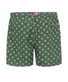 Lightweight fabric swim shorts Lighting with octopus print