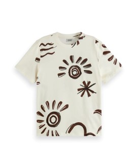 All over printed regular fit T-shirt