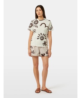 All over printed regular fit T-shirt