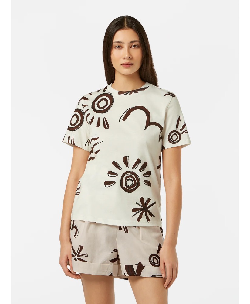 All over printed regular fit T-shirt