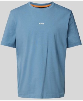T-SHIRT IN STRETCH COTTON WITH LOGO PRINT