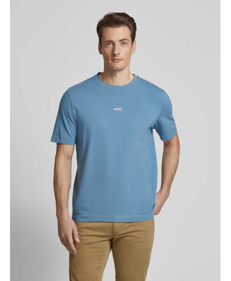 T-SHIRT IN STRETCH COTTON WITH LOGO PRINT