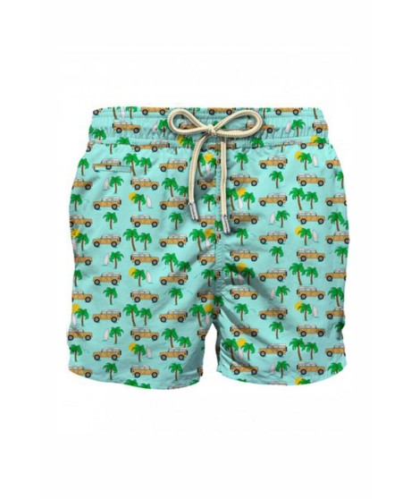 Lightweight fabric swim shorts road car