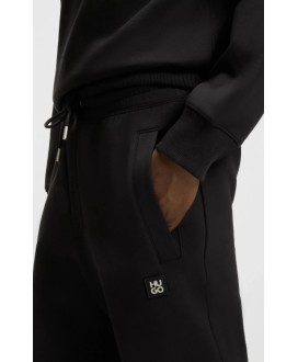 Cotton tracksuit bottoms with stacked logo