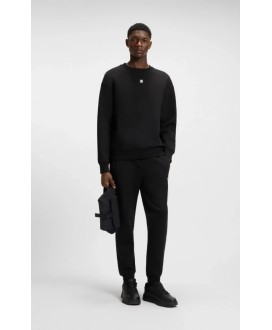 Cotton tracksuit bottoms with stacked logo