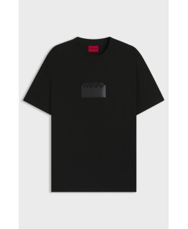 Cotton-jersey T-shirt with rubber logo print