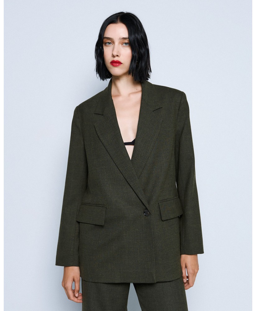 Σακάκι oversized με τσέπες
