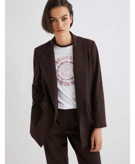 Stretch blazer - BROWN