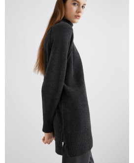 High-neck sweater - DARK GREY