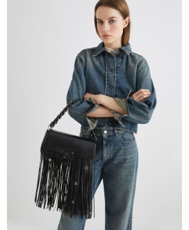 Le Muse medium bag with fringes and eyelets -...