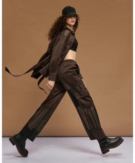 Παντελόνι cargo suede
