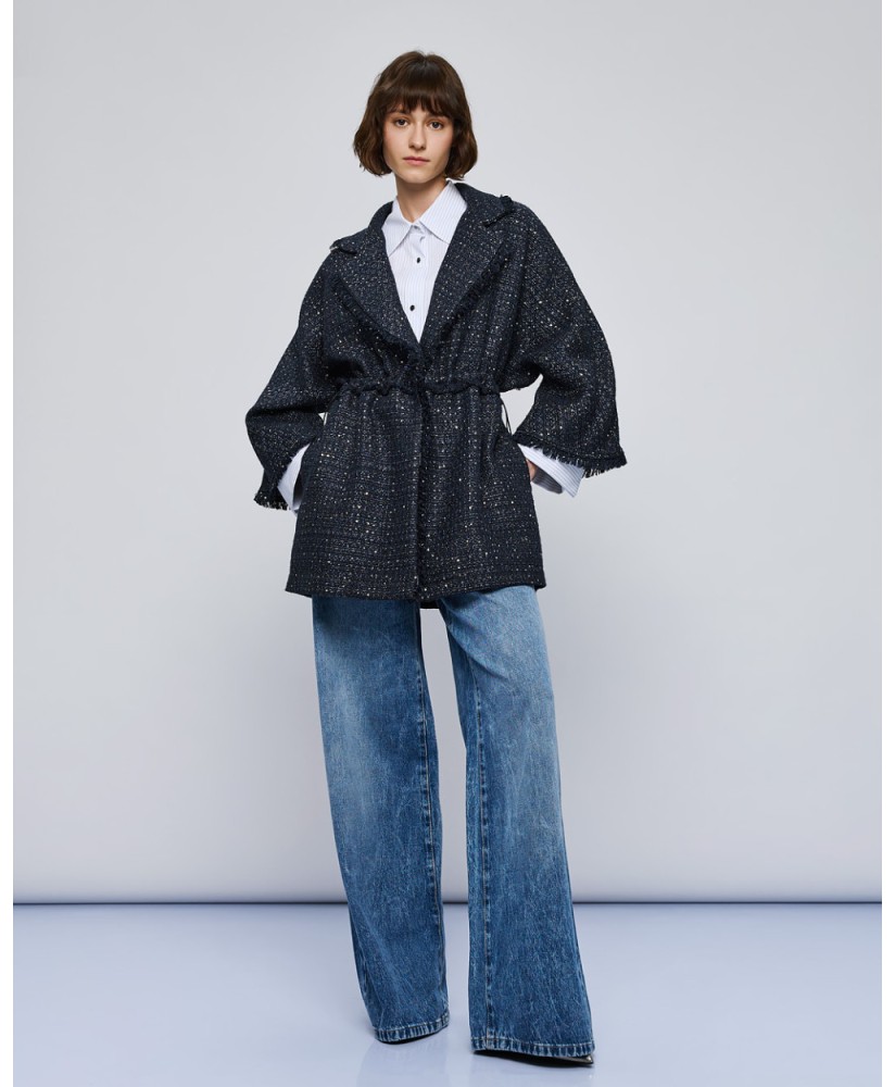 Τζάκετ tweed με lurex