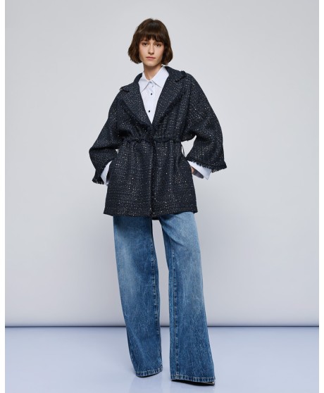 Τζάκετ tweed με lurex