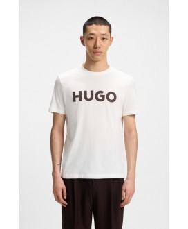 Herringbone-logo T-shirt in cotton jersey