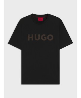 Herringbone-logo T-shirt in cotton jersey