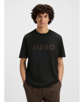 Herringbone-logo T-shirt in cotton jersey