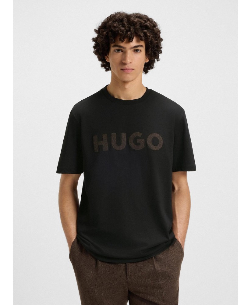 Herringbone-logo T-shirt in cotton jersey