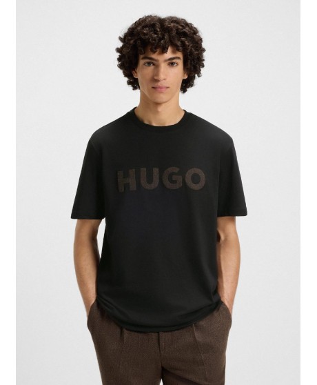 Herringbone-logo T-shirt in cotton jersey