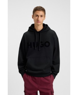 Oversized-fit hoodie in cotton terry with tonal...