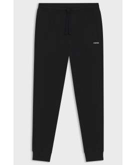 Cotton-terry tracksuit bottoms with contrast logo