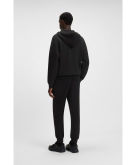 Cotton-terry tracksuit bottoms with contrast logo