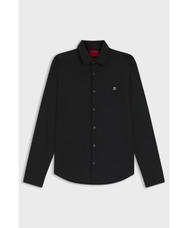 Slim-fit shirt in stretch-cotton canvas
