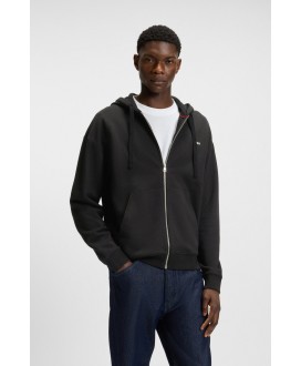 Relaxed-fit hoodie in cotton terry with printed...