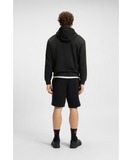 Cotton-terry hoodie with contrast logo