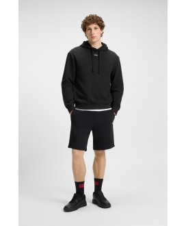 Cotton-terry hoodie with contrast logo