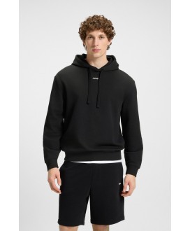 Cotton-terry hoodie with contrast logo