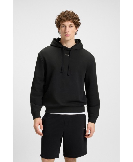 Cotton-terry hoodie with contrast logo
