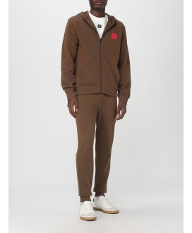 Logo-label tracksuit bottoms in cotton terry