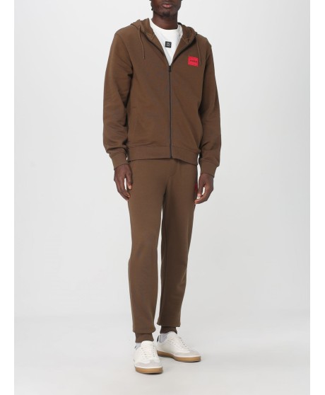 Logo-label tracksuit bottoms in cotton terry