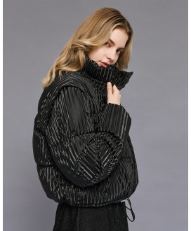 Μπουφάν puffer κοντό με ψηλό λαιμό