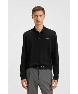 Cotton-piqué polo shirt with logo print