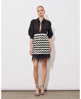 Φούστα με παγιέτα σε γεωμετρικό μοτίβο