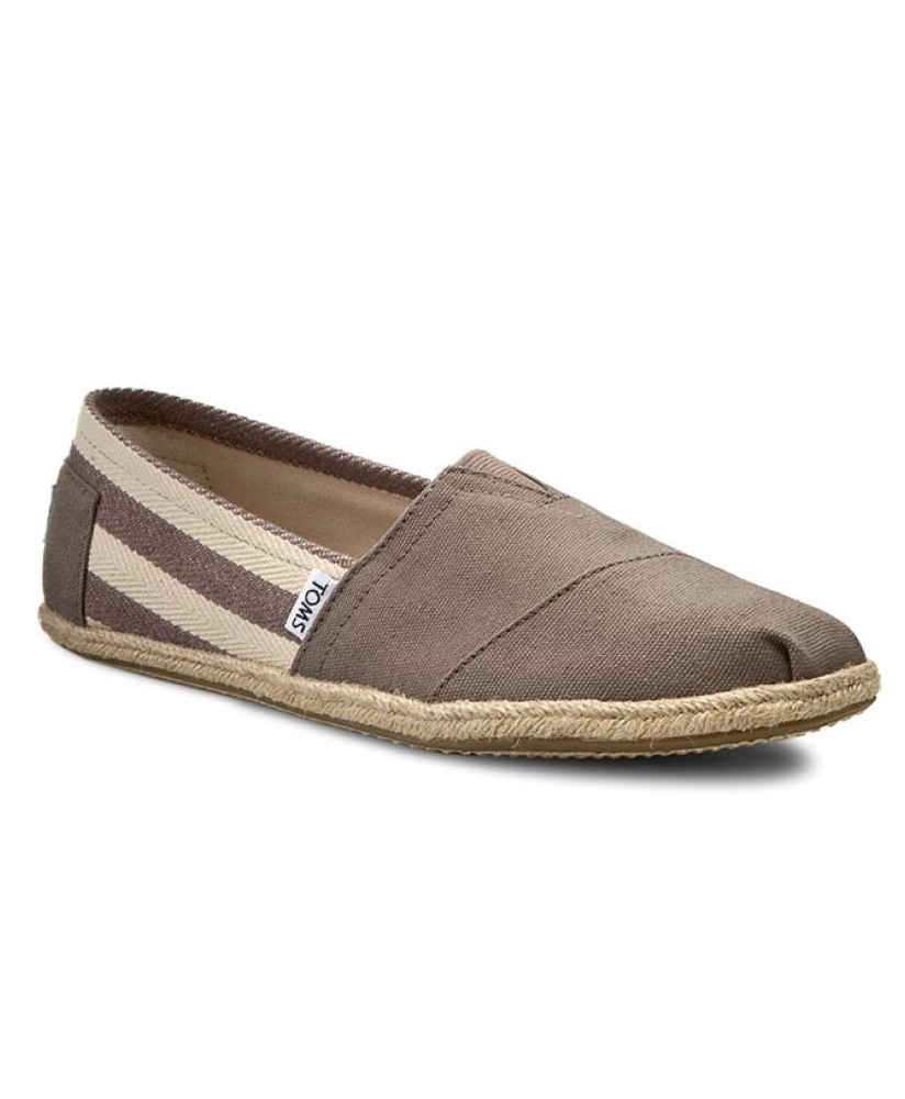 DK grey stripe university espadrille