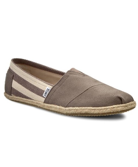 DK grey stripe university espadrille