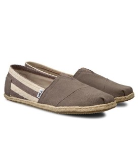 DK grey stripe university espadrille