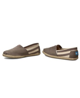 DK grey stripe university espadrille