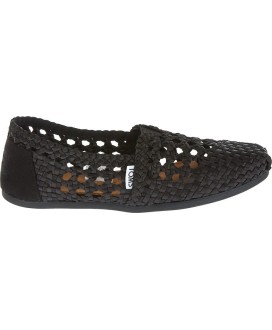 Black satin woven espadrille