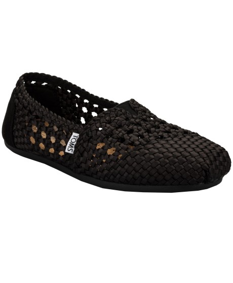 Black satin woven espadrille