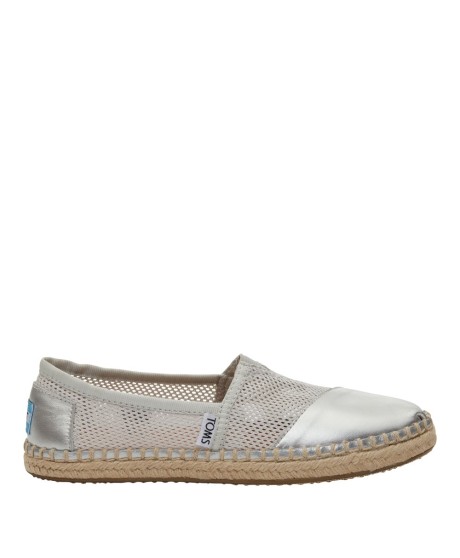 Silver mesh espadrille