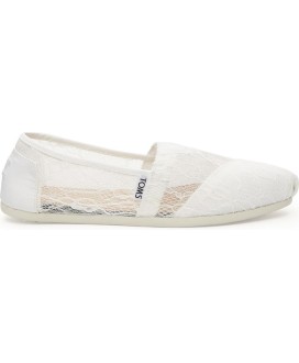 White lace espadrille