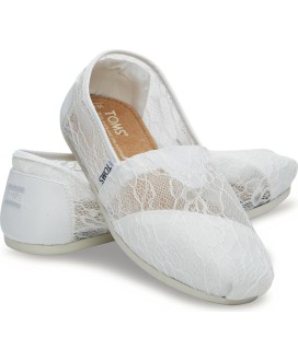 White lace espadrille