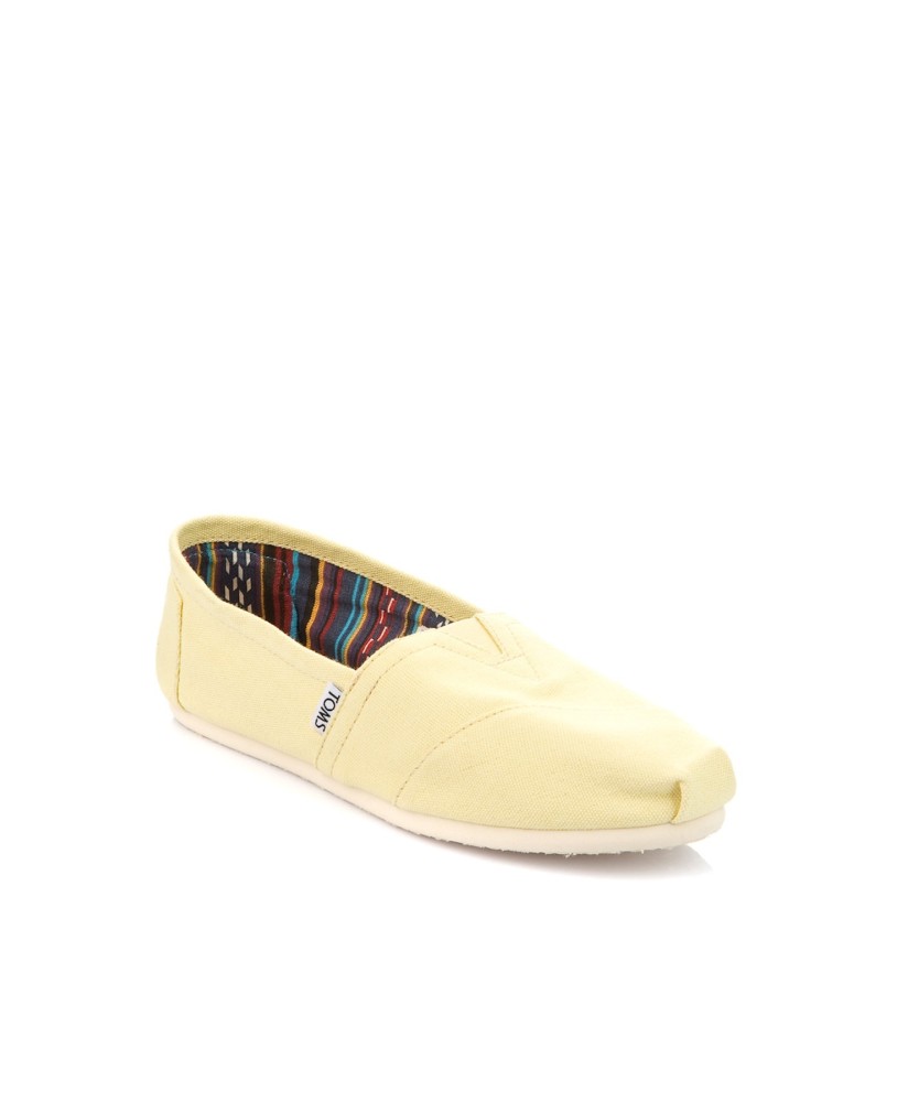 Yellow canvas espadrille