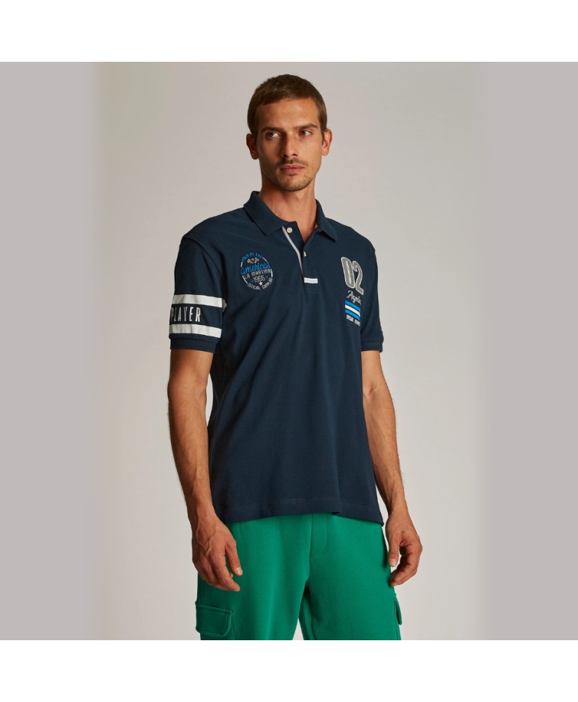 Men's plain-coloured short-sleeved, regular-fit polo shirt