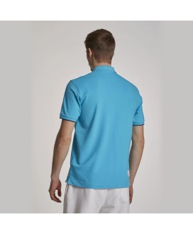 Men's short-sleeved regular-fit stretch cotton polo shirt