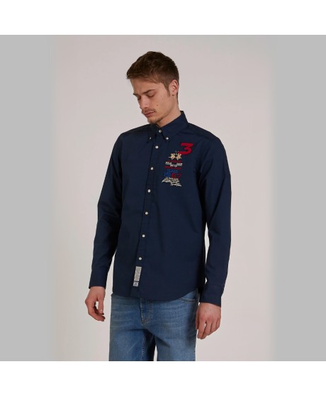 Men's long-sleeved regular-fit shirt