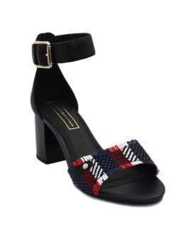 Tommy raffia heeled sandal